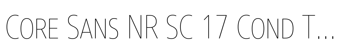 Core Sans NR SC 17 Cond Thin